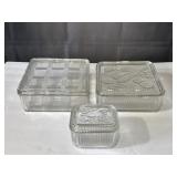 vintage Federal Glass refrigerator dishes with