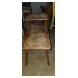 2 tier wooden side table 13x25x23in