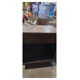 Laminate top single drawer side table with