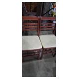 2 matching wooden folding chairs