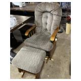 Glider rocker chair with matching ottoman 42x24x24