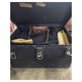 20x12x10 plastic trunk with tool and misc