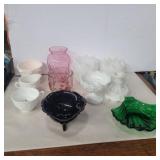 Assorted glassware