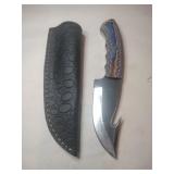 Handmade fixed blade Damascus Hunting knife w/