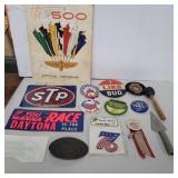 Race sticker indy 500 program and button buttons