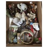 Assorted porcelain, ceramic, & biscuit figurines