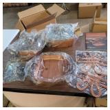New copper chef pans and hot pads