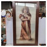 Framed Victorian girl 'meditation' advertisement
