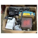 Scale, can crusher, taco stands, muffin pans, and