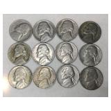 12 nickels 1930s-1960s