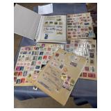 Stamps in photo album pages
