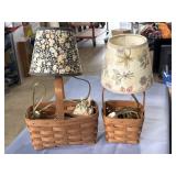 1989 & 1991 Longaberger lamp baskets