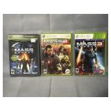 Xbox 360 games Mass Effect, Mass Effect 2, & Mass