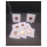 8 Wheat Pennies From 1955-1958In Great
