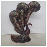 Royal haeger peacock vase 13in tall
