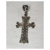 Silver cross pendant marked 925. .170oz