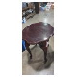 Unmarked wooden side table