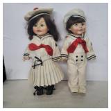 2 vinyl sailor dolls 16in doll