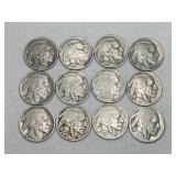 12 Indian/ buffalo nickels  1930s