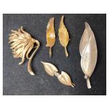 Leaf  style and shape brooches