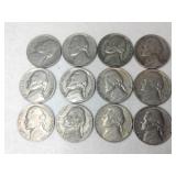 12  nickels 1930s-1960s