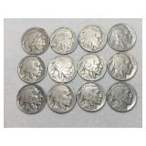 12 Indian/ buffalo nickels  1930s
