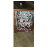 Deer scene wooden clock