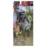 Resin elephants sculptures and planter