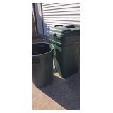 2 garbage can 1 has wheels