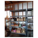 Metal shelving unit 72Hx48Wx24D. Content on shelf