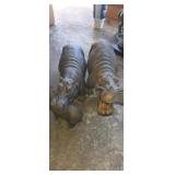 Resin hippo figurines assortment