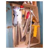 Flat of chisels and scrapers
