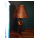 Elephant Table lamp with with glass copper &