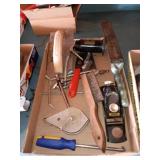 Assorted tools straight line chalk, wood