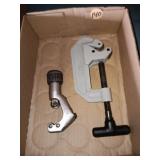 Large vise and pipe cutter