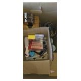 Makeup, , back warmer , lotion, scale, and tissue