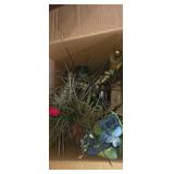 Decorative fake plants and vases