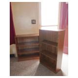 Bookshelves x 2. 38Hx22Wx9D plus 31Hx29Wx12D