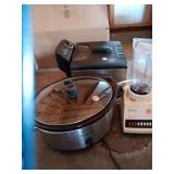 Group of three Rival crock pot large also Presto