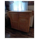 Island with rollers doors & drawers 43Wx19Dx35H