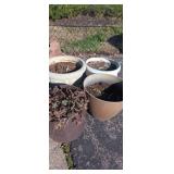 4 large plant pots