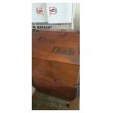 Dirty duds wooden potatoe box