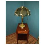 End table with drawer very nice plus lamp
