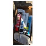 Latex caulk and adhesive caulk
