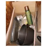 Box with baking sheets large pot with lid Stanley