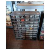 Large container with drawers items and drawers