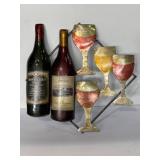 15' metal wall art wine themed sculpture