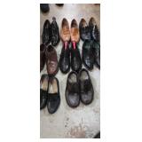 8 pair of men's dress shoes , size 8w -8ï¿½, hush