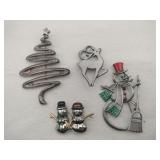 Christmas brooches