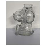 Anchor hocking glass Snoopy coin bank 6'